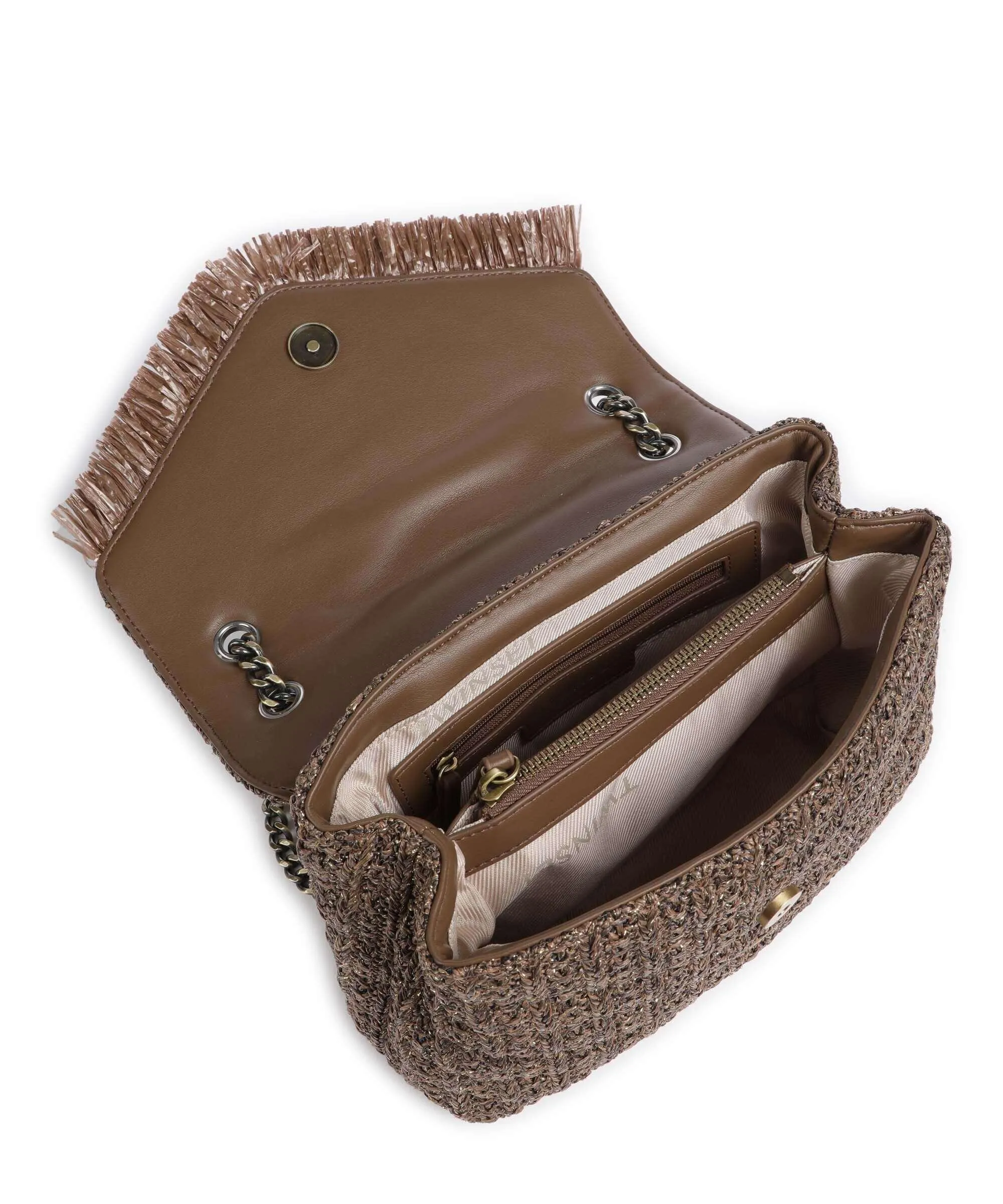 Twinset Dreamy Straw Borsa a spalla carta marrone  