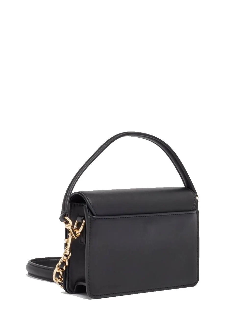 Versace Jeans Couture     Borsa a tracolla con logo lettering in metallo Nero