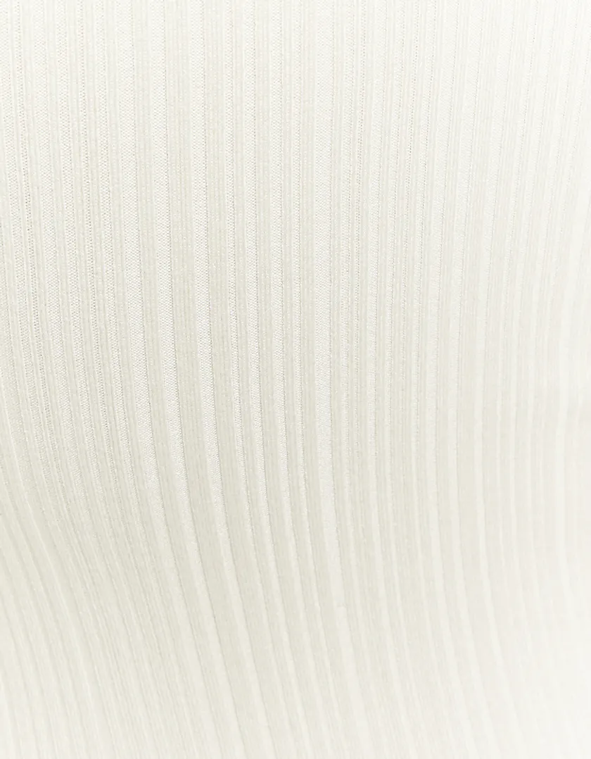 Vestito Corto In Maglia Beige  
