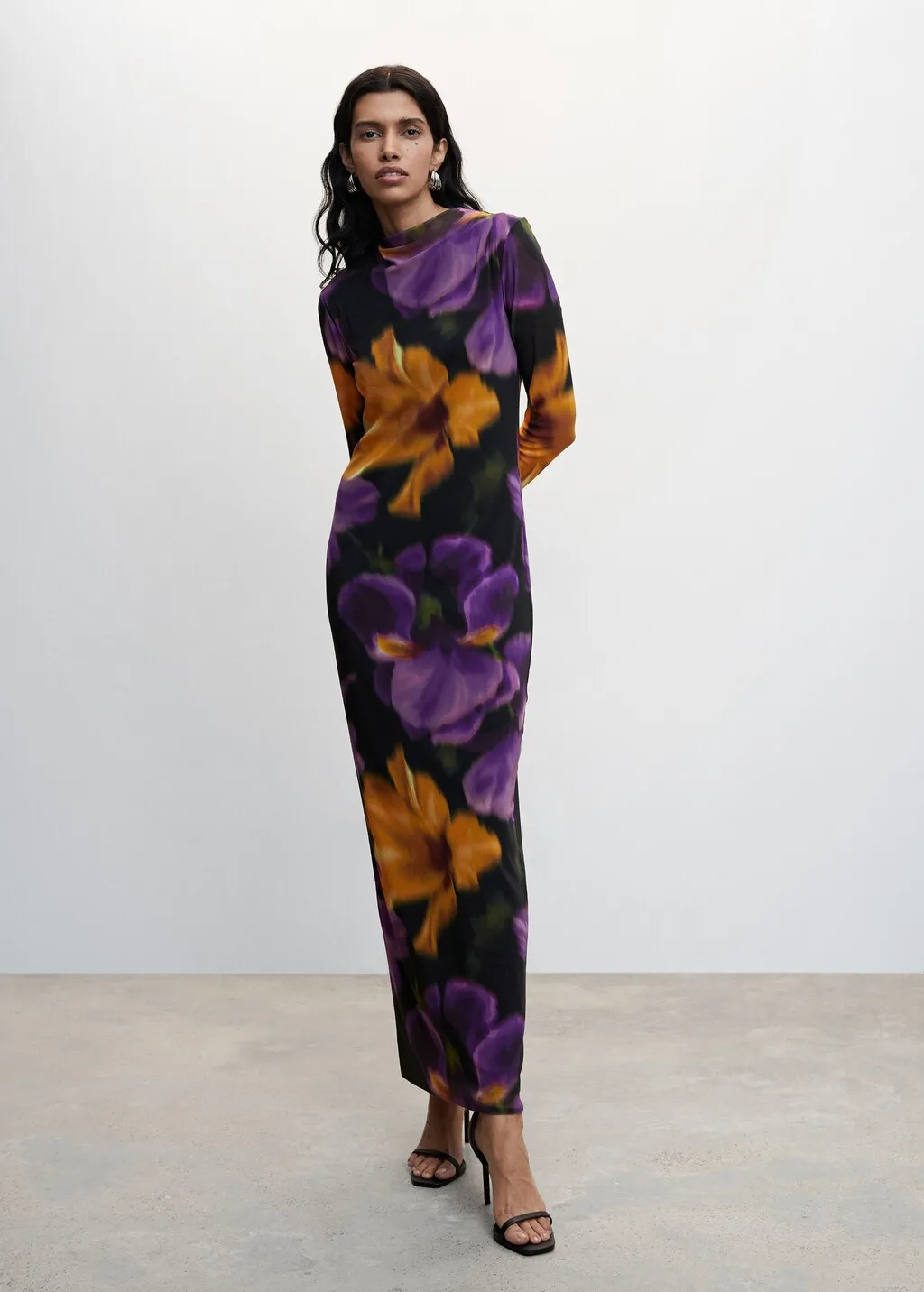 Vestito tulle stampa floreale