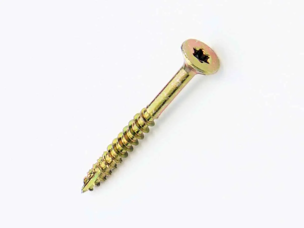 Vite per legno in Acciaio passivato giallo, zincato UNIFIX VORTEX 2.75poll. VORTTX040070RS 70mm, filettatura 4mm, guida